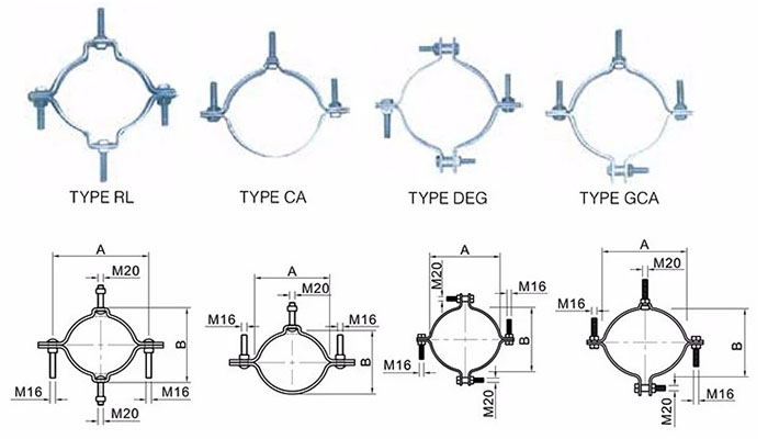 different designs and styles of pole bands to select from