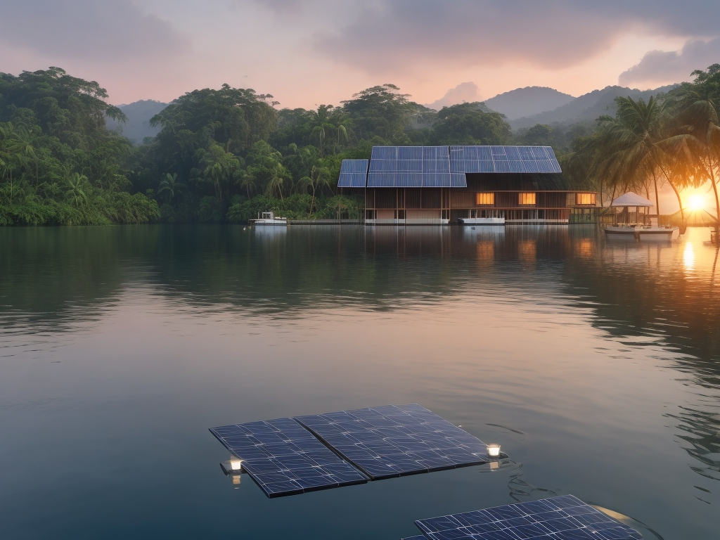 floating solar panesl in Indonesia