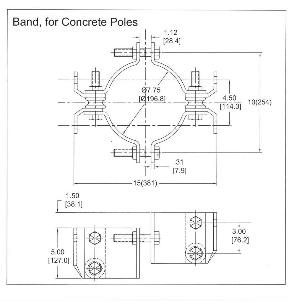 evaluate the features of pole bands to ensure secure connections