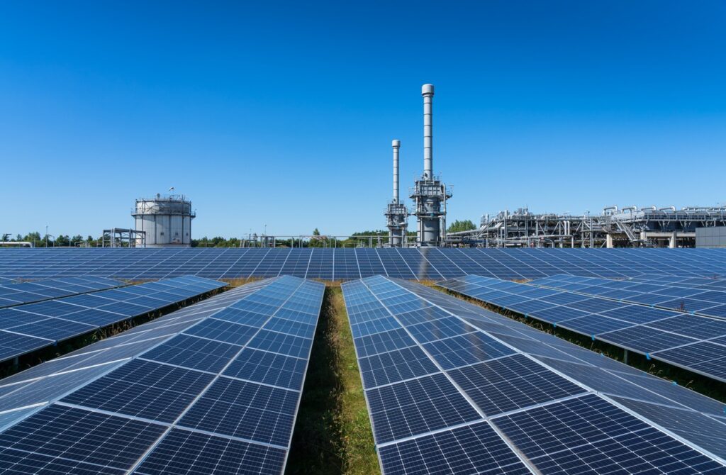 Industrial solar power plant