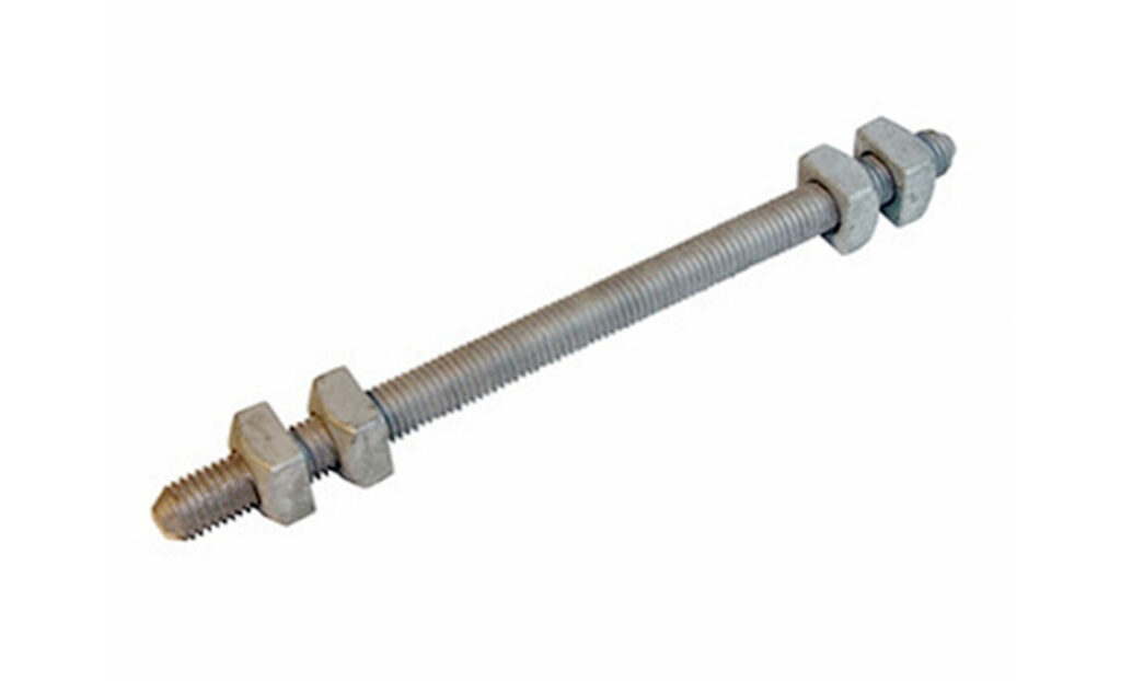 Double-arming bolts provide mechanical support for overhead power lines