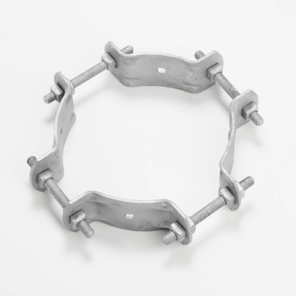 Pole bands secure and stabilize electrical distribution