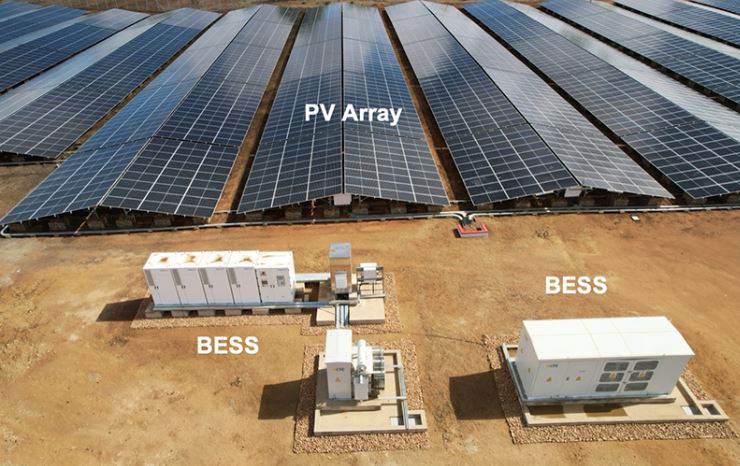 Solar PV and BESS stabilizing the grid