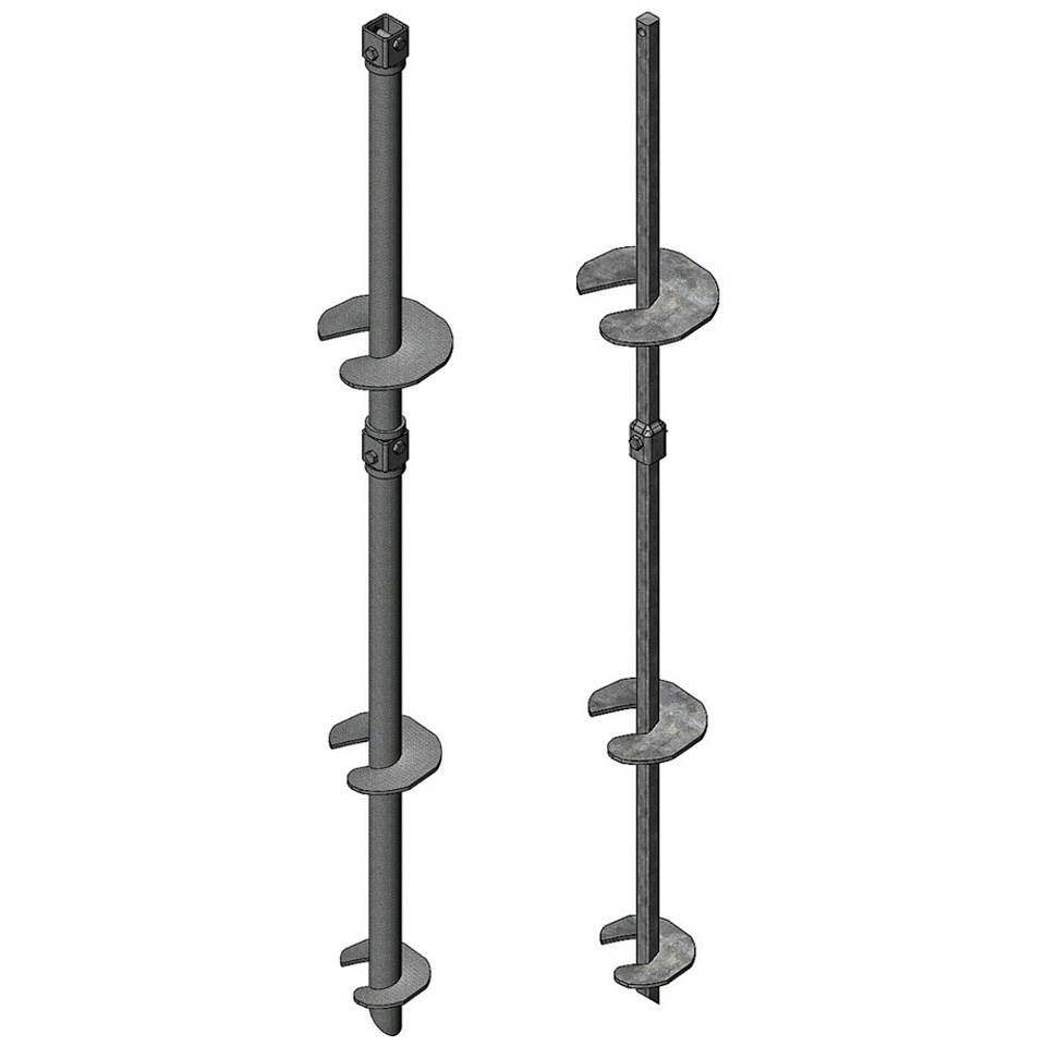 Helical anchors stabilize power transmission infrastructure