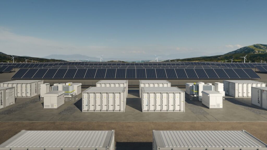 BESS supporting wind and solar energy