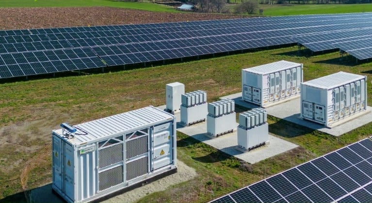Large-scale solar PV integration with BESS