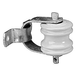 Secondary deadend clevis supporting insulators