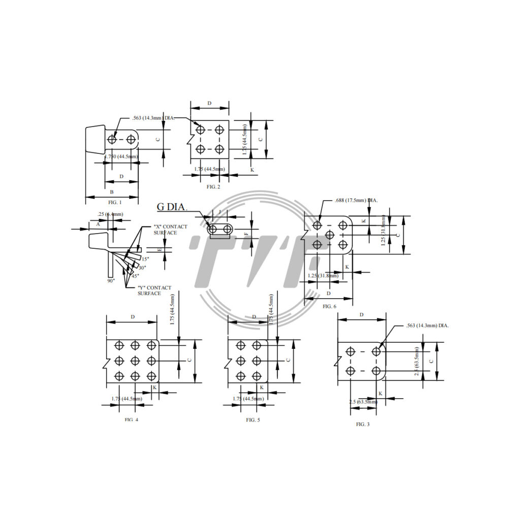 Aluminum welded terminals specifications