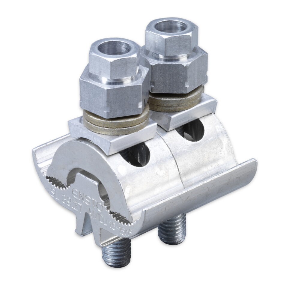 Parallel groove connectors connect ground conductors