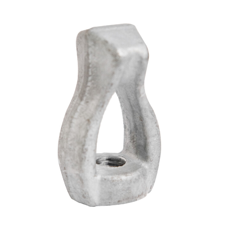 Thimble eyenuts provide strong attachment points for guy wires