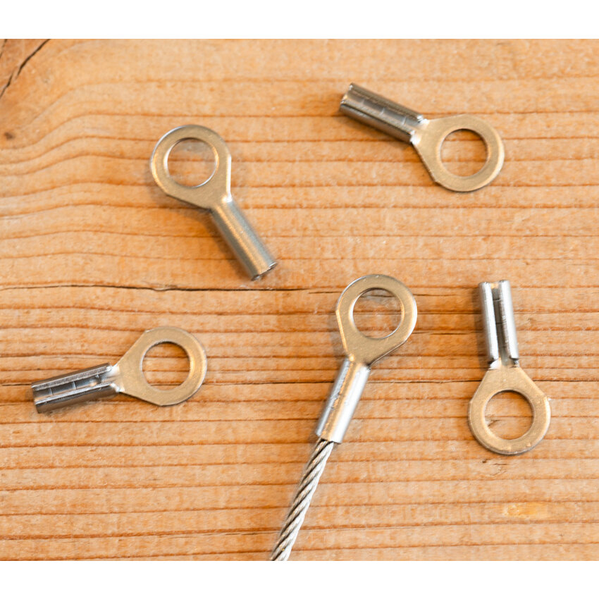 Steel eyelets create reliable connection points between assemblies